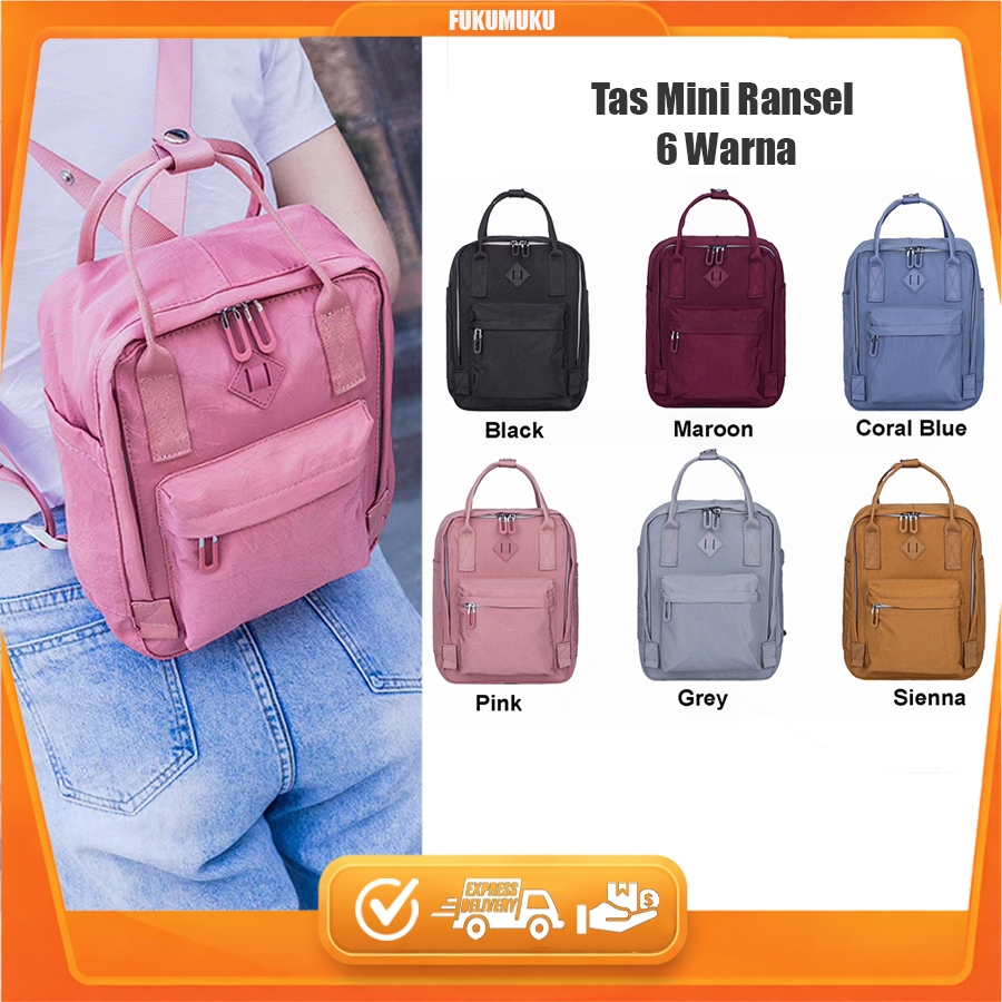 Tas Ransel Wanita Import 3514 / Backpack Wanita Mini Mirip Kanken Bahan Kipling