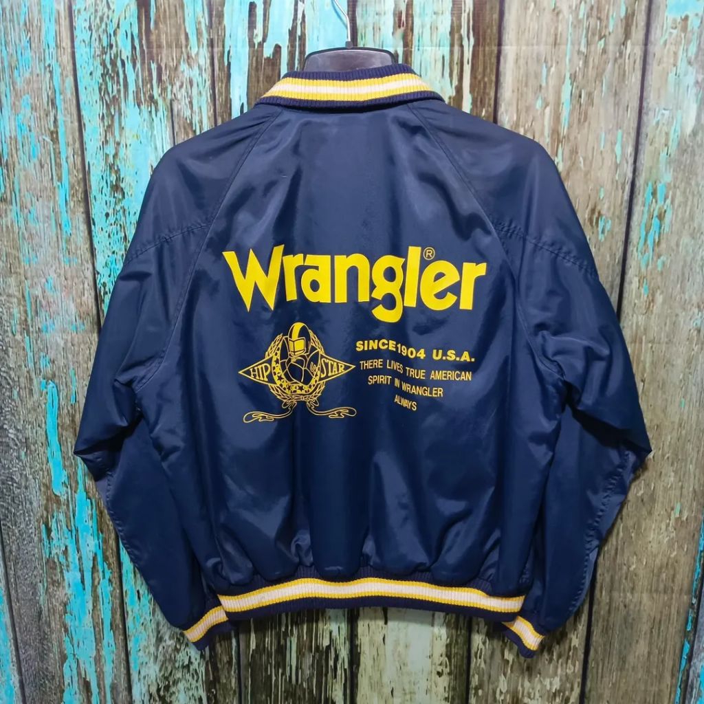 jaket varsity WRANGLER tebal size XL casual bagus ORIGINAL