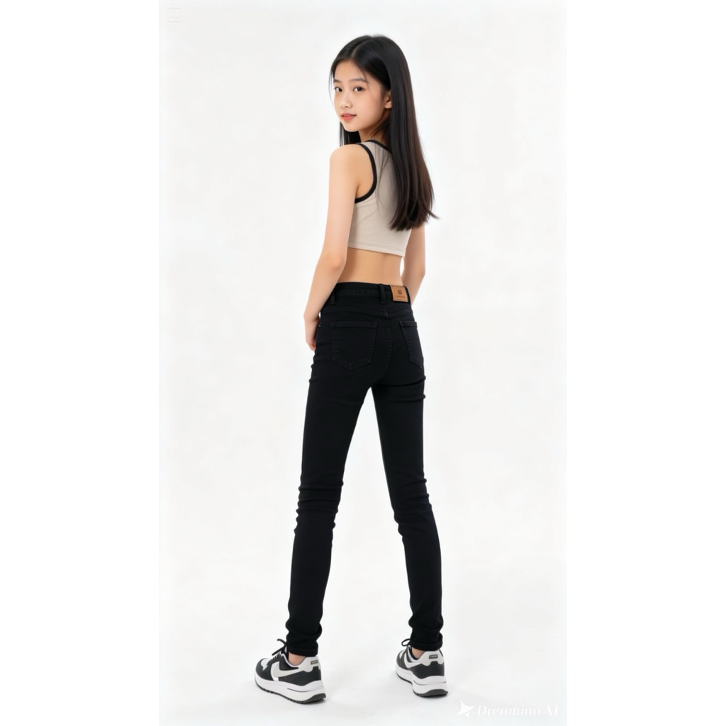 LVidaJeans Celana Panjang Anak Tanggung Stretch Polos Pensil Skinny Davida