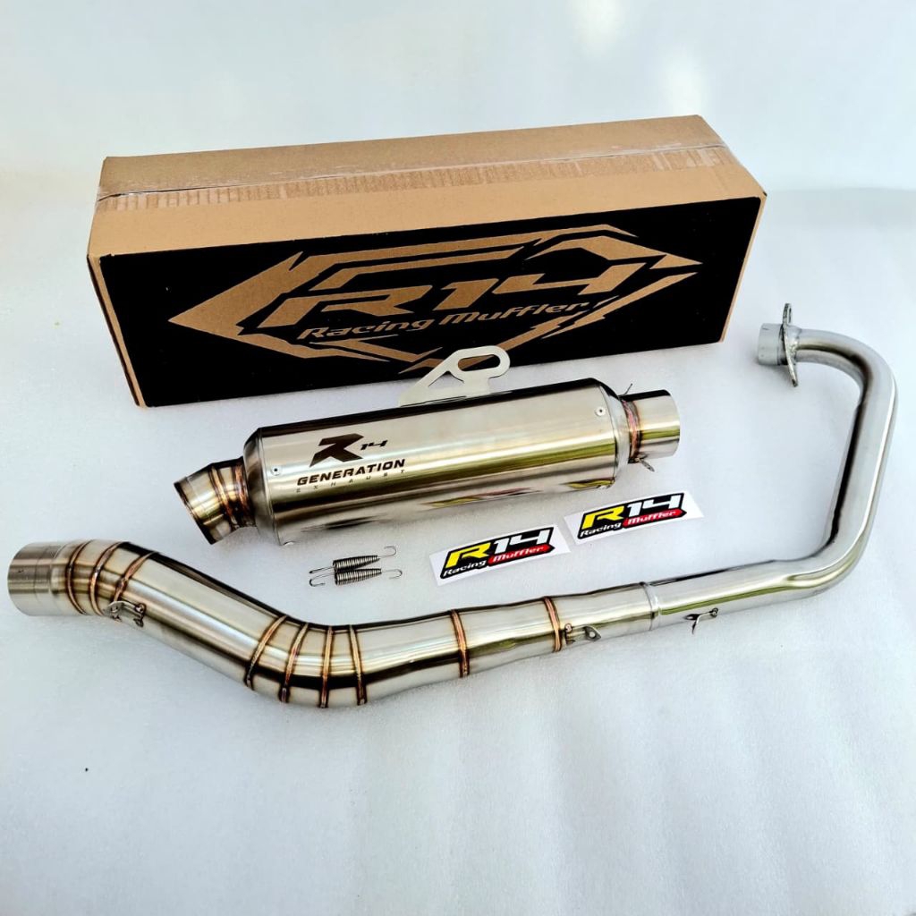 knalpot racing R14 bas adem PDK pnp motor fu150 karbu/injeksi,gsx,sonic,supra gtr,verza,vixion old/n