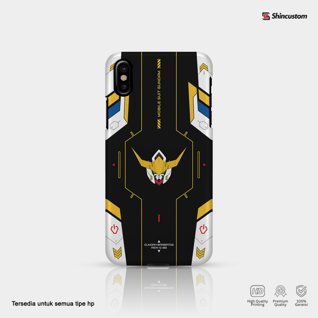 Custom Case Gundam Barbatos Lupus Rex Bisa untuk semua tipe hp