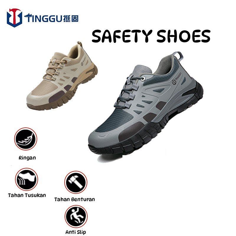SEPATU SAFETY ANTI PAKU UJUNG BESI SPORTY SAFETY SHOES IMPORT