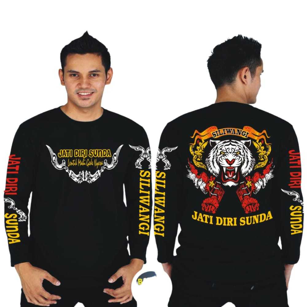 KAOS DISTRO JATIDIRI SUNDA/ KAOS PRIA DEWASA LENGAN PANJANG MACAN SILIWANGI