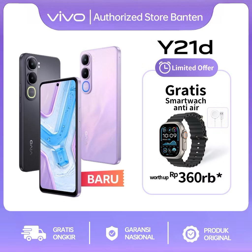 VIVO Y21D RAM 8/128GB GARANSI RESMI