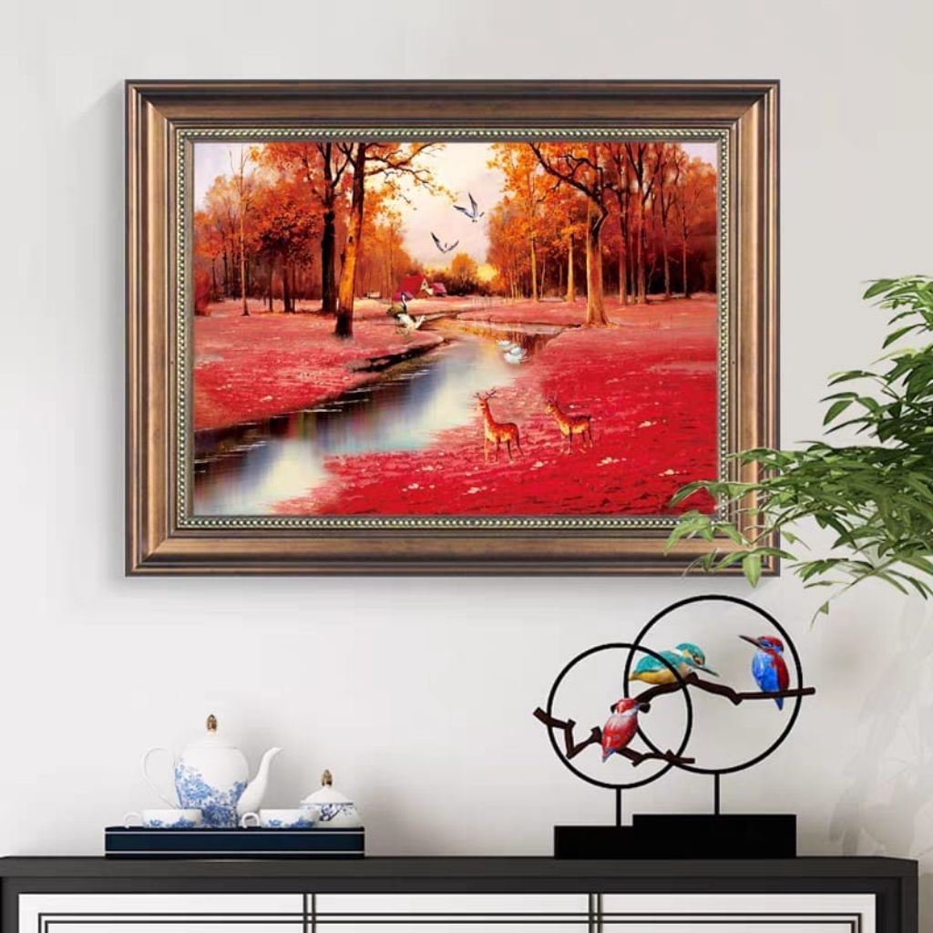 UnikTemu Paket Cross Stitch Kristik Hongyuan 9ct 11ct Pola Kain