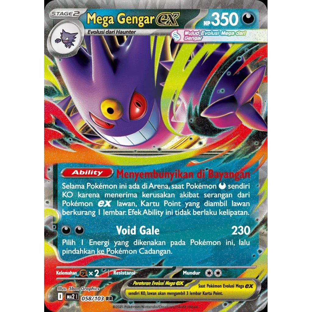 Tcg Pokemon RR Mega Gengar EX ID
