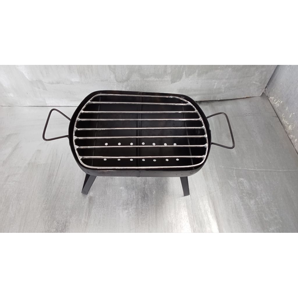 Panggangan mini 9 Grill dilengkapi dengan lubang pembuangan debu/Panggangan bersih/Panggang sate/BBQ