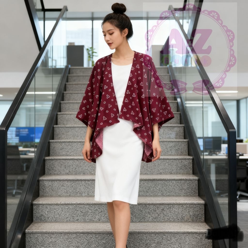 AZ - BISA COD Outer Cardigan Kardigan Blazer Etnik Tradisional Jumputan Batwing