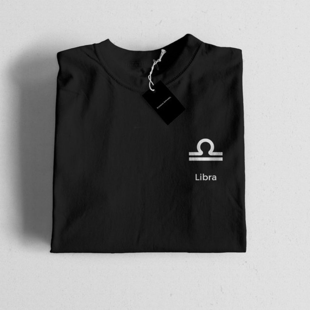KAOS TSHIRT LOGO ZODIAK LIBRA//TSHIRT NEW