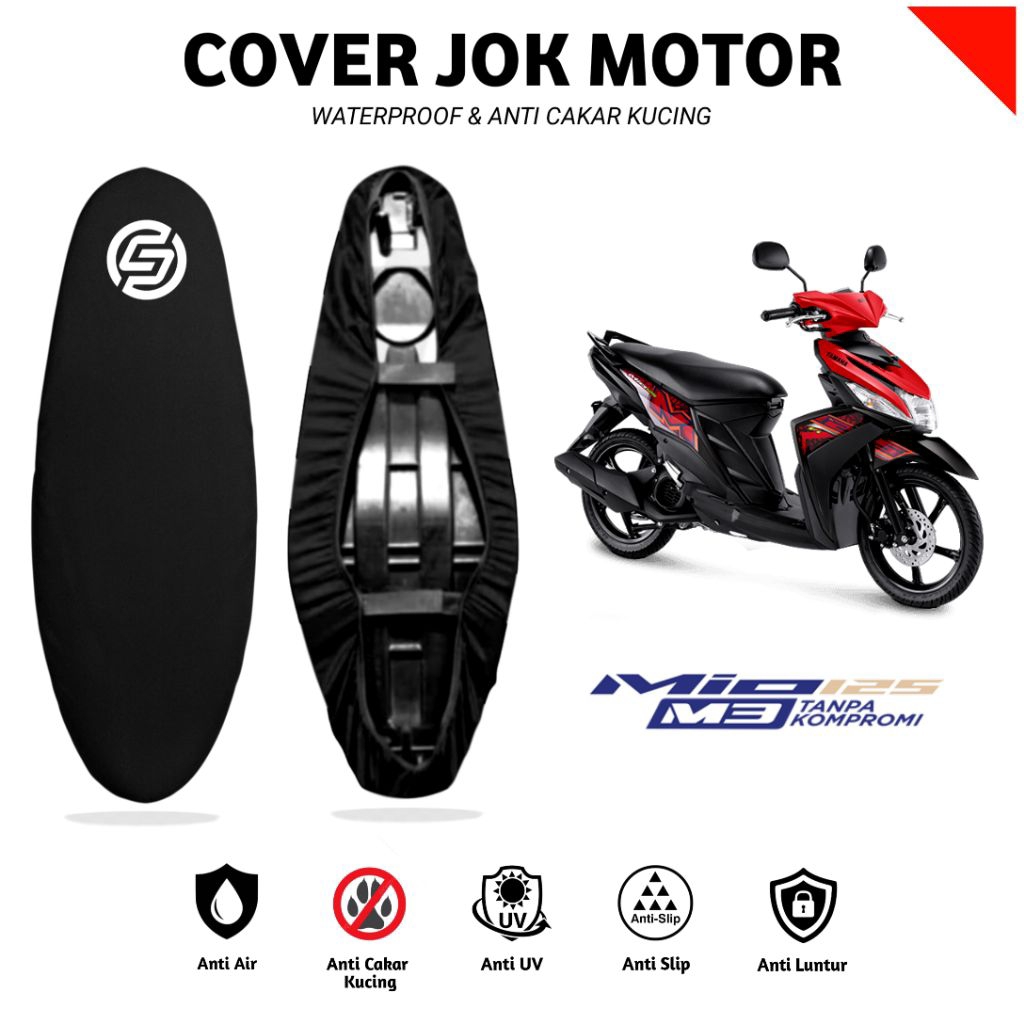 sarung jok motor MIO M3 125 cover jok motor waterproof anti slip kualitas premium