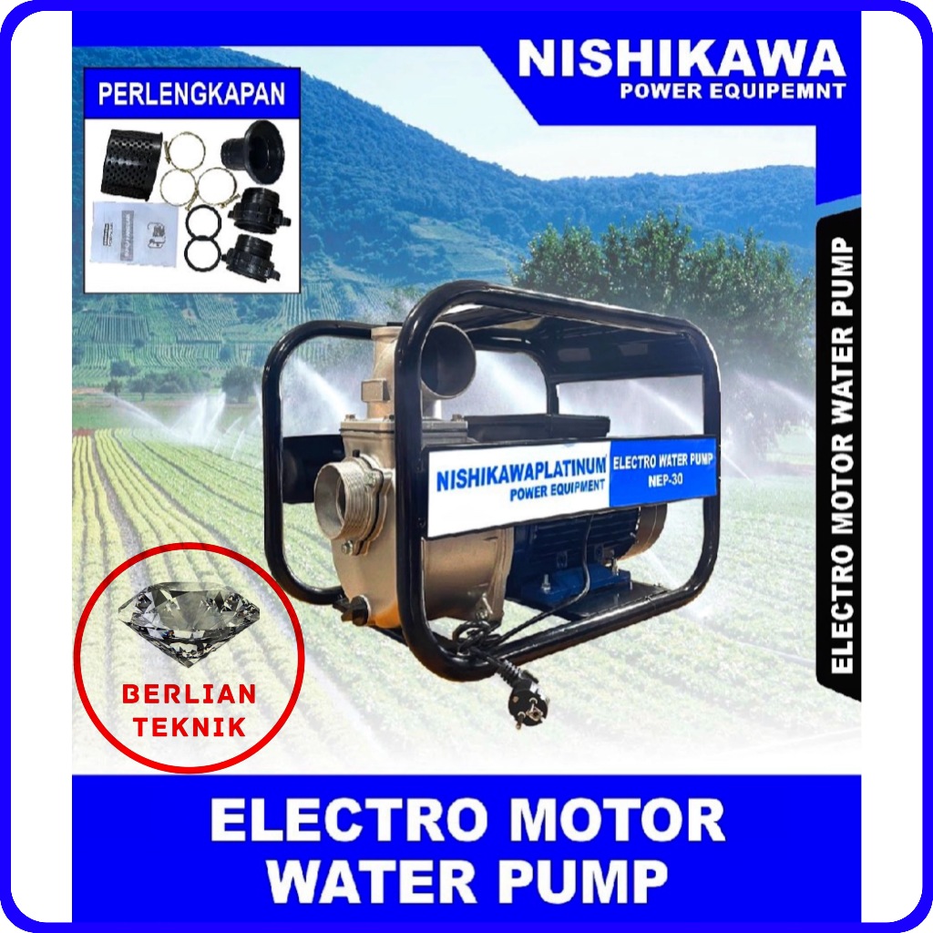 Pompa Air Alkon Listrik Electric Water Pump Nishikawa NEP 30 / 3 Inch