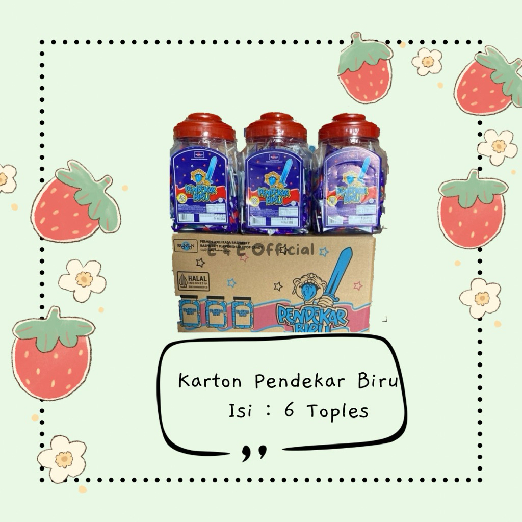 [ 1 KARTON ] PERMEN PENDEKAR BIRU / PERMEN HOT PENDEKSR BIRU / PERMEN TOPLES / PERMEN KAKI BIRU TOPL