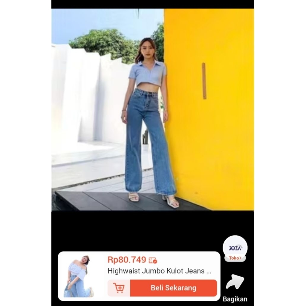 Celana jeans jumbo wanita size 42