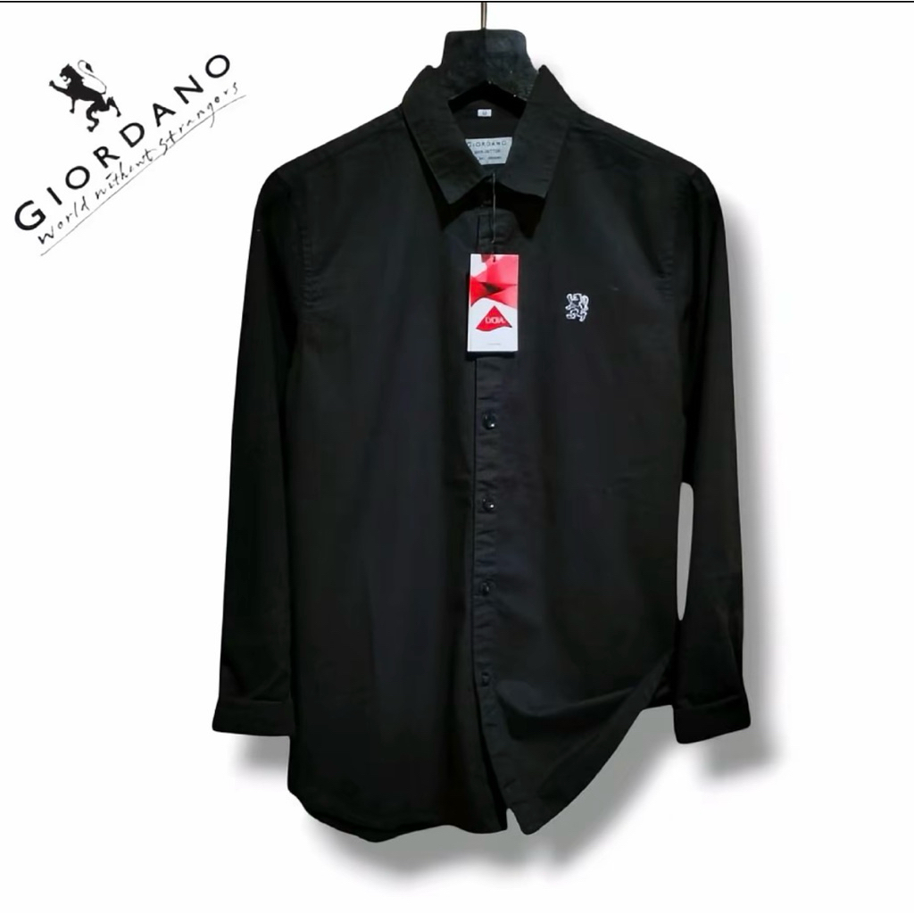 Giordano Kemeja Pria Lengan Panjang Premium Slim Fit