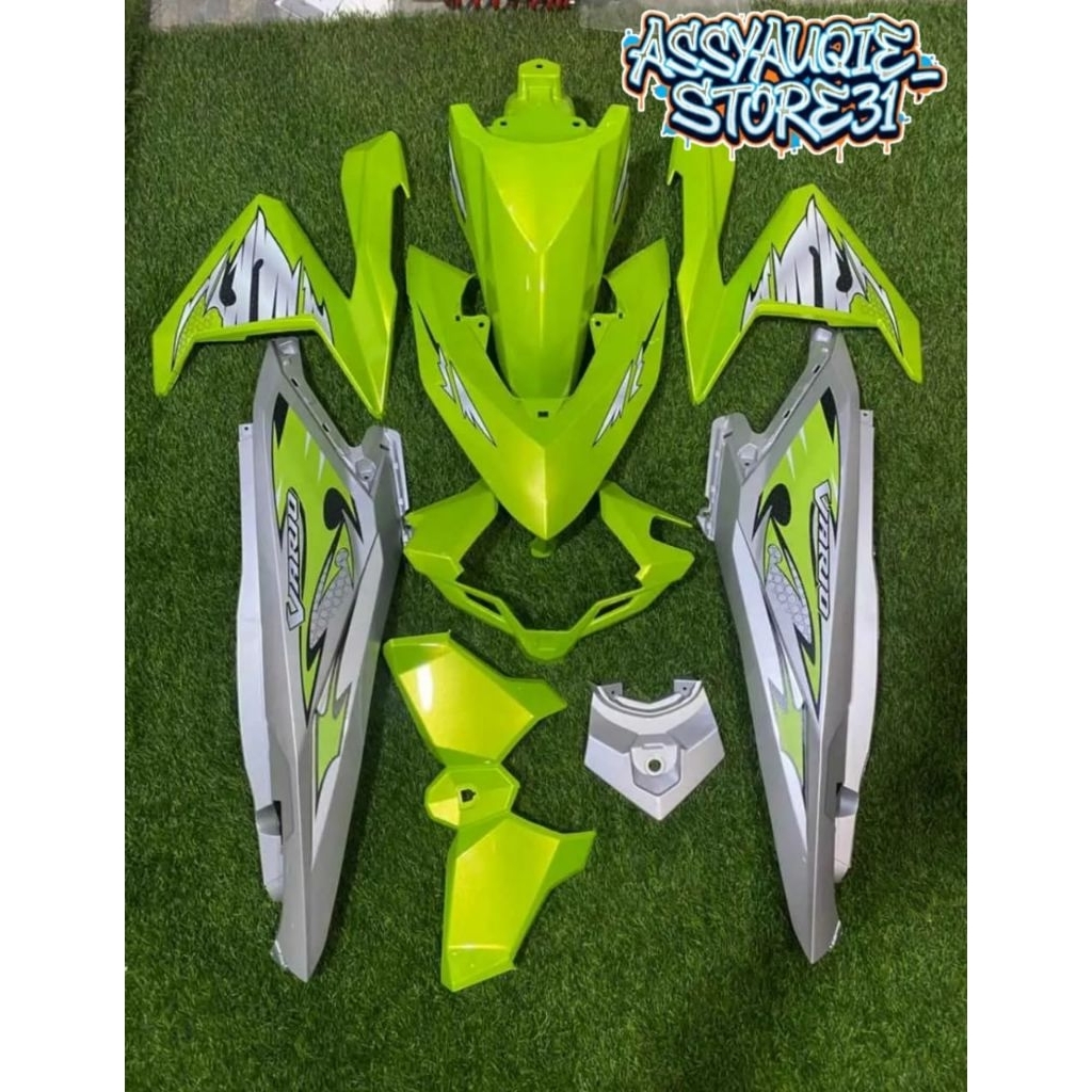 Full Body Halus Vario 125 / 150  LED old Vietnam Style Lime Green Lembayung Gold + Silver