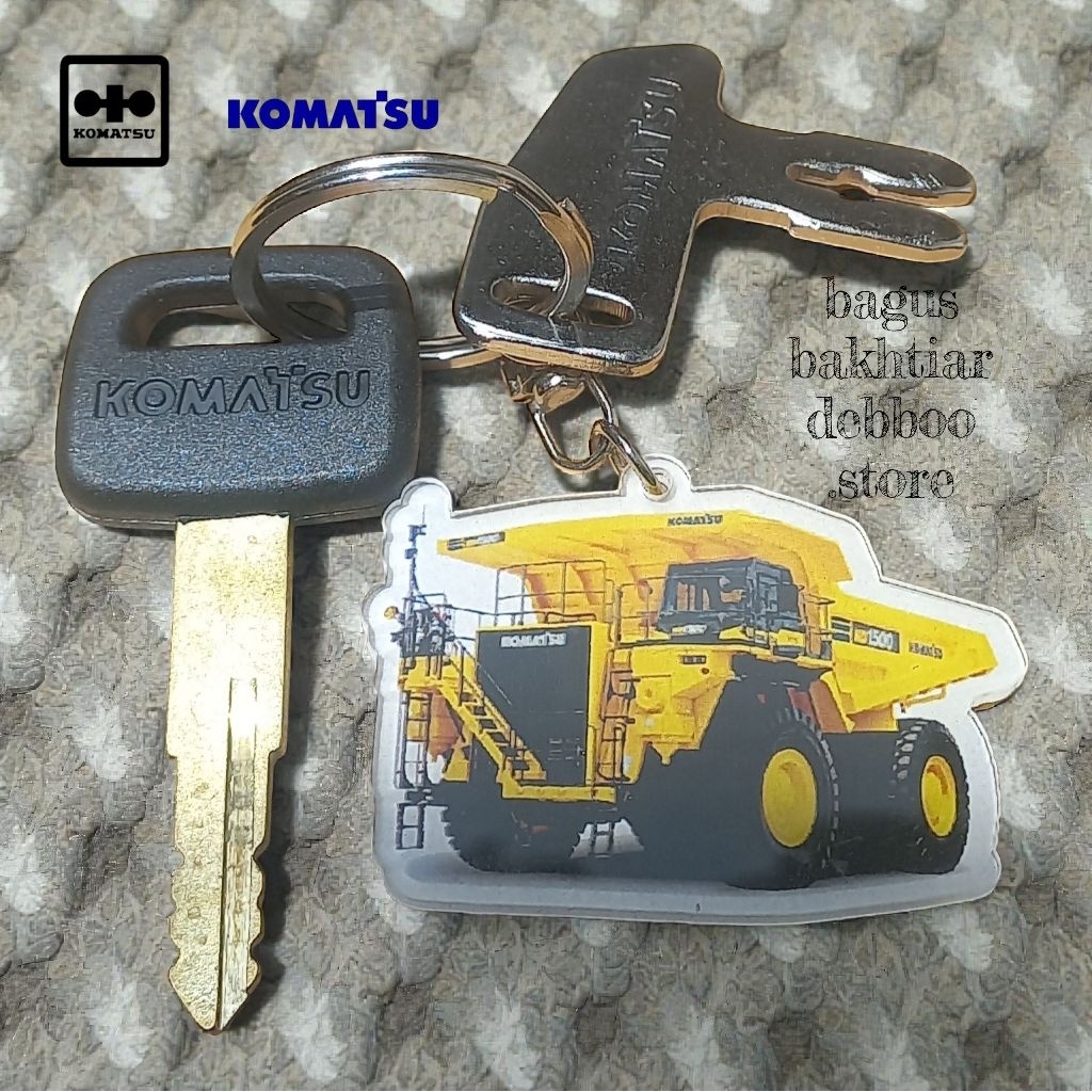 Master Key Komatsu + Kunci Battery Komatsu + Gantungan Akrilik HD