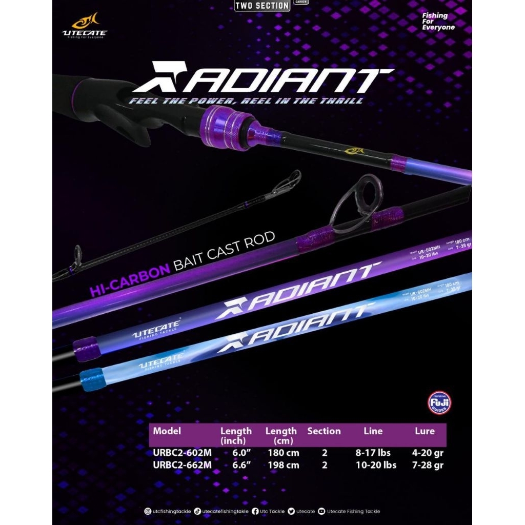 JORAN CARBON UTECATE RADIANT 180 198 BC / JORAN CARBON SOLID BAITCASTING