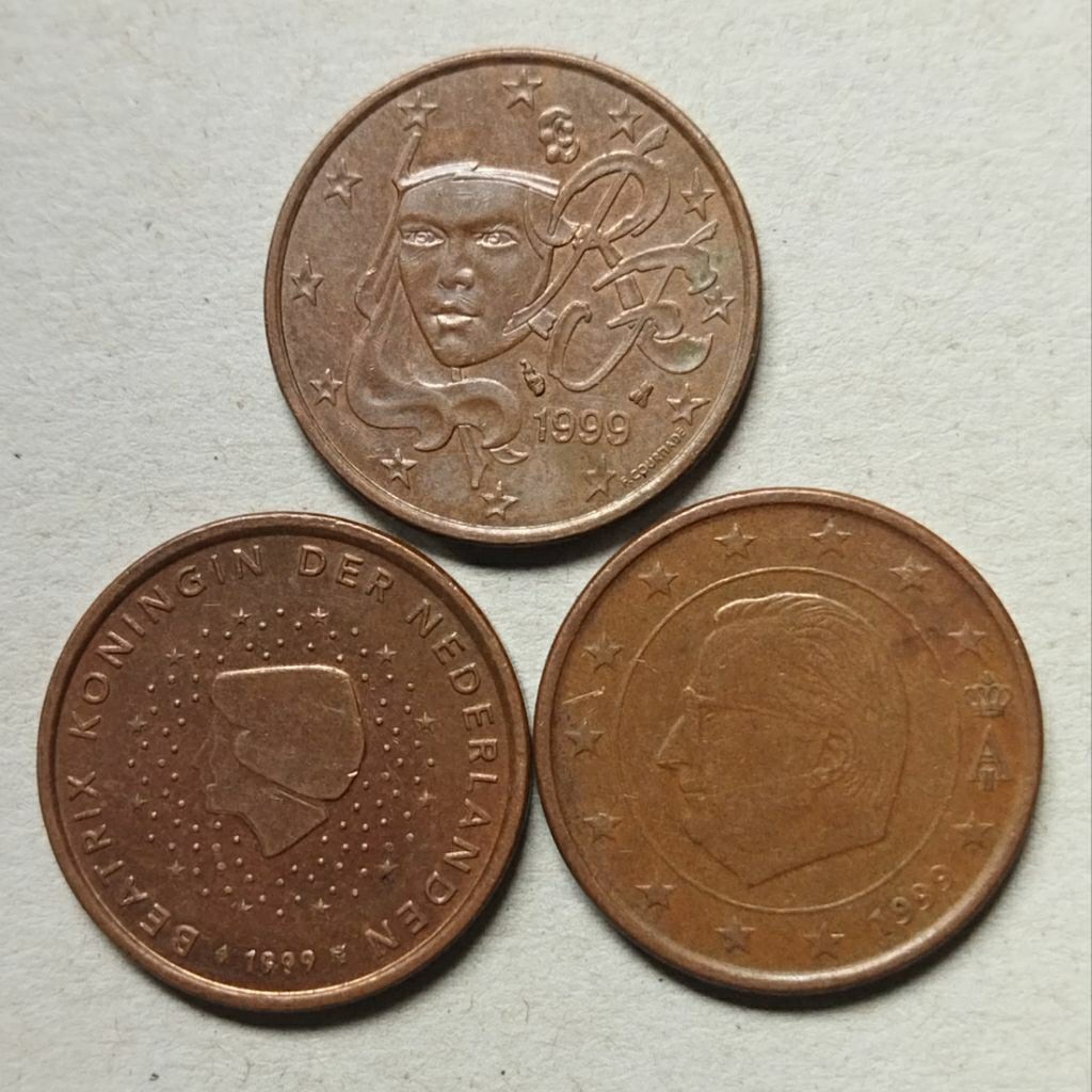 Koin 5 Cent Euro tahun 1999 - 3keping