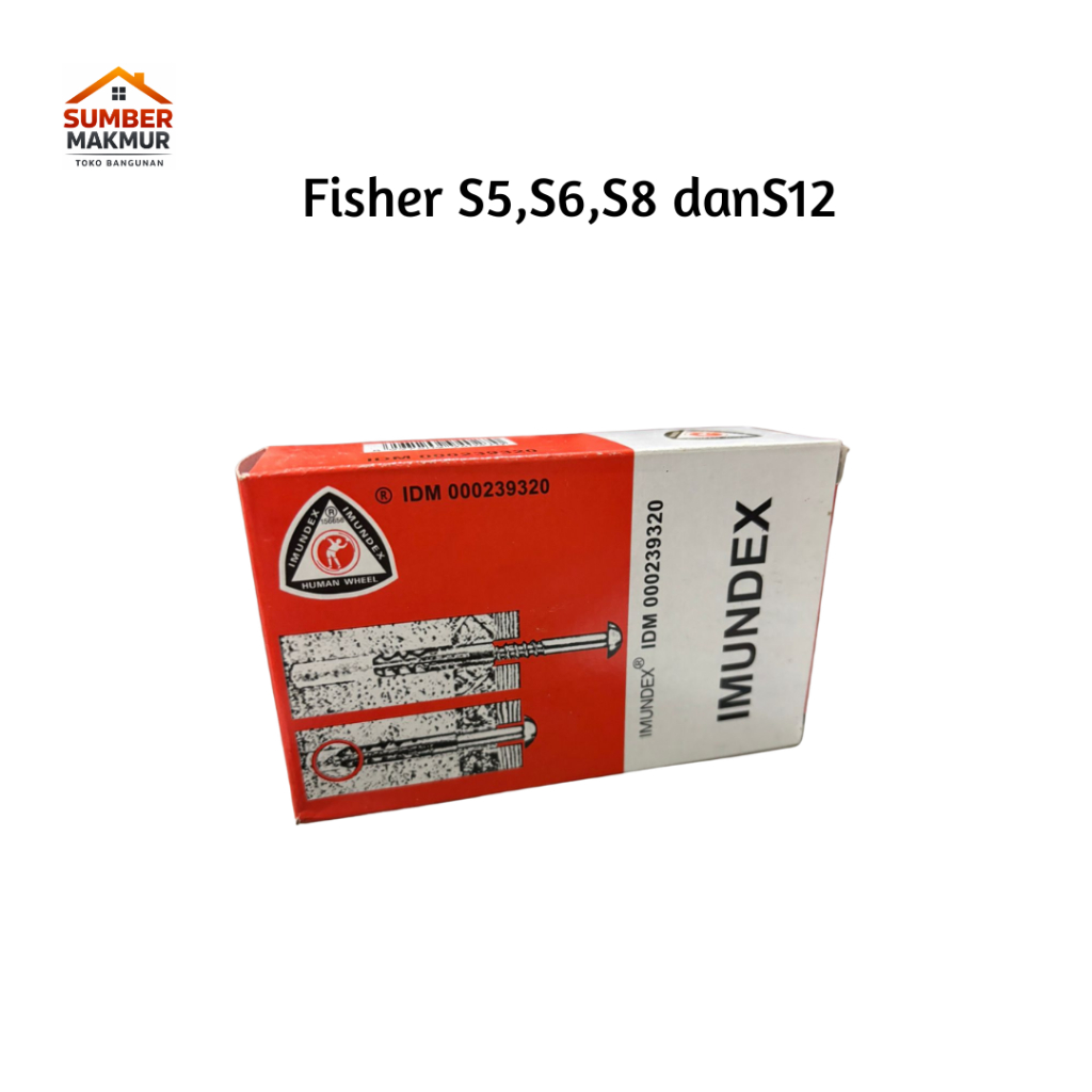 Fisher IMUNDEX S5, S6, dan S8 Fiser Viser Piser Visher Tanam Lubang Dinding