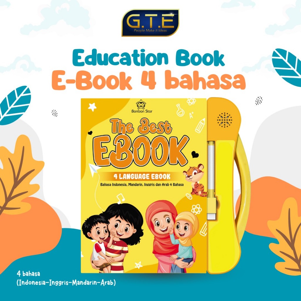 GTE | Smartbook | Mainan Edukasi Anak | Buku Anak Elektronik | Buku Pintar Elektronik 4 Bahasa | Mai