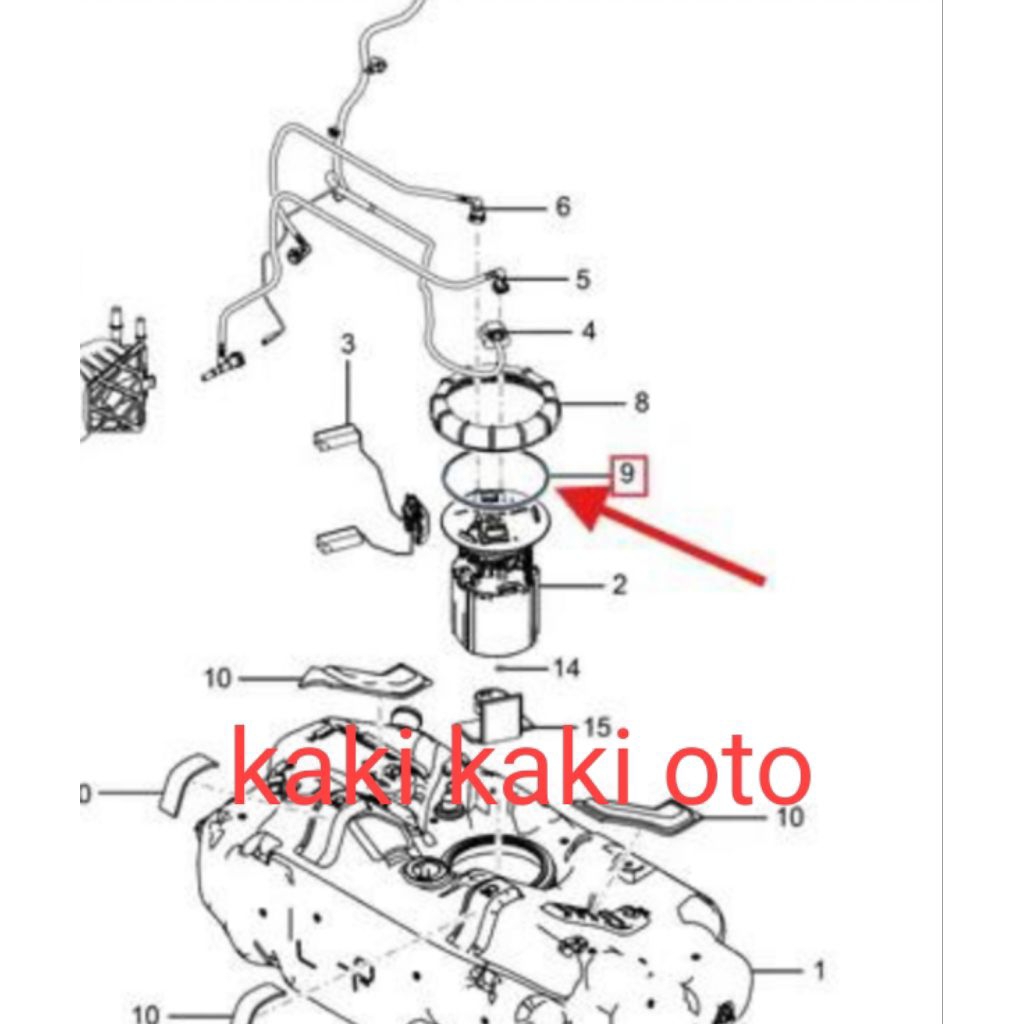 Seal oring fuel pump seal oring pompa bensin rotax Chevrolet spin 1500cc 1.5