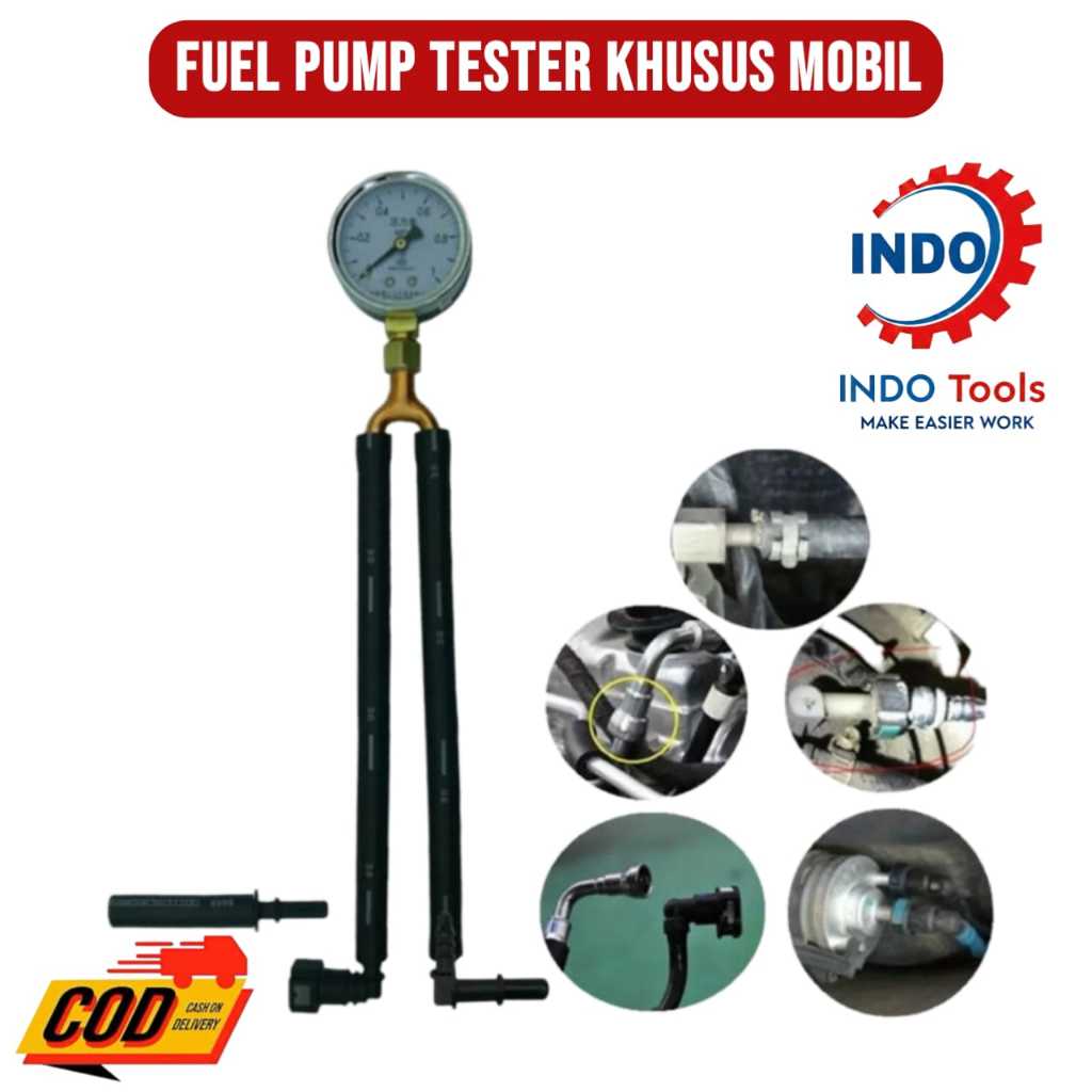 Fuel Pump Tester Alat Ukur Tekanan Pompa Bensin Fuel Pressure Alat Ukur Tekanan Minyak