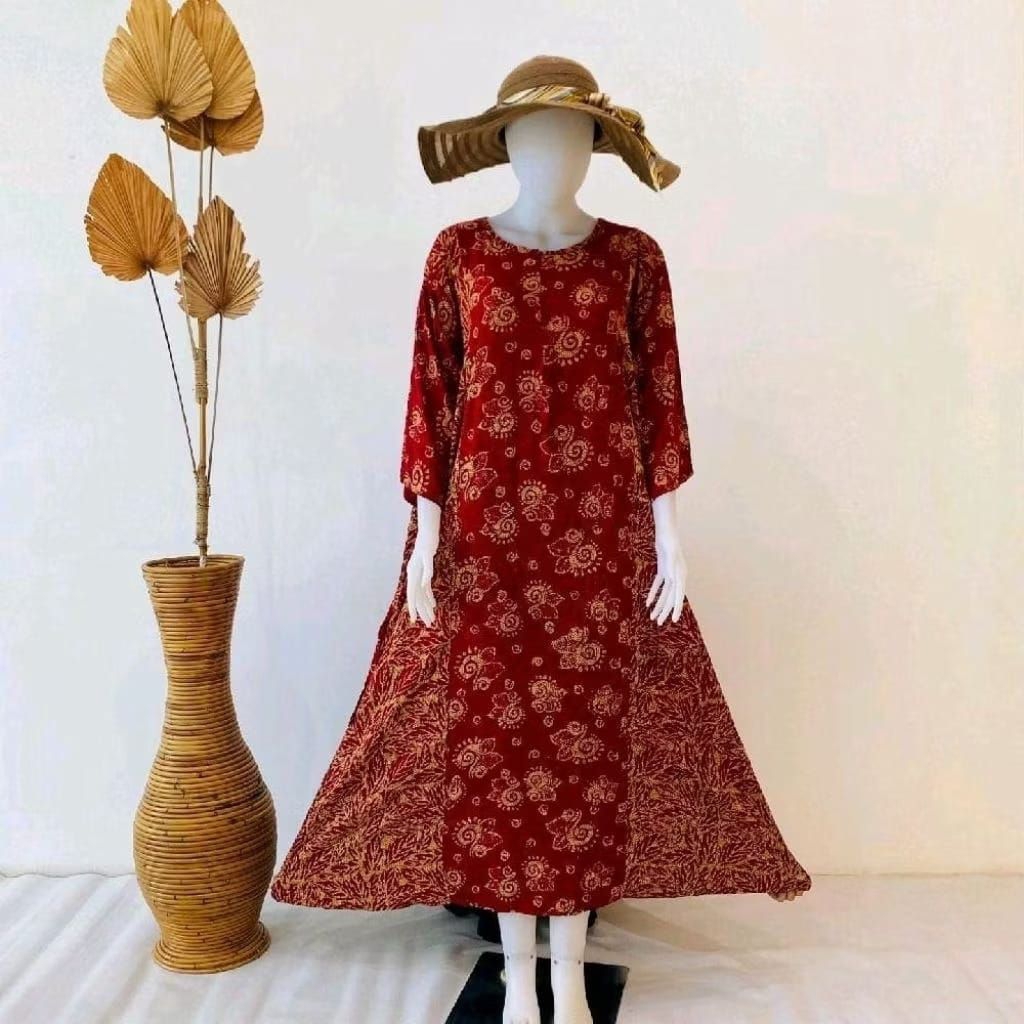 SETDRESS ABAYA JUMBO BATIK PUTRI DANIA BATIK PEKALONGAN