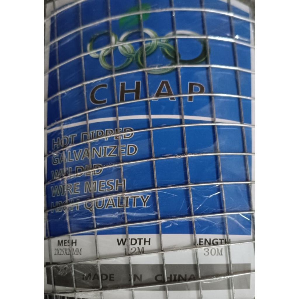 Kawat Ram Kawat loket Galvanis Tebal 2 mm Lubang 2,5 cm x 2,5 cm Tinggi 1,2 m x 30 m Harga per roll