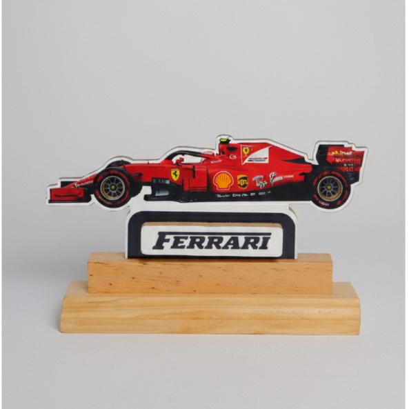 Custom Karikatur Kayu Mobil F1/Logo Tim F1
