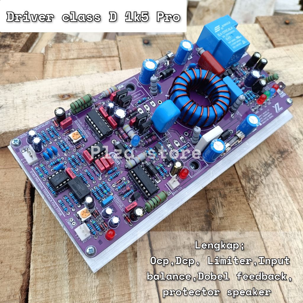 Driver power classD D1k5 Pro lengkap Ocp/Dcp/Limiter/input balance/dual feedback tinggal colok PSU s