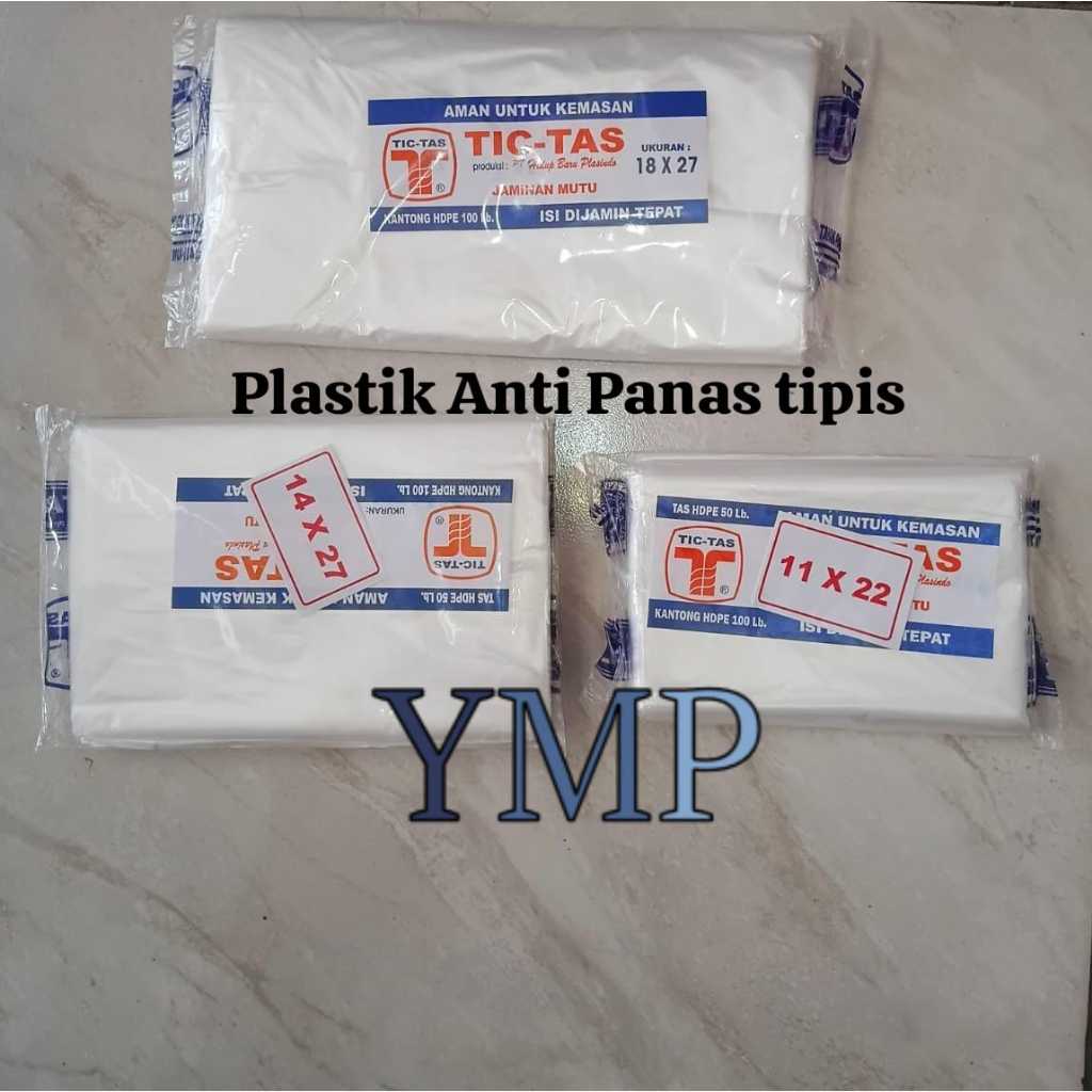 Plastik Tictas HDPE / plastik anti panas 11x22 14x27 18x27