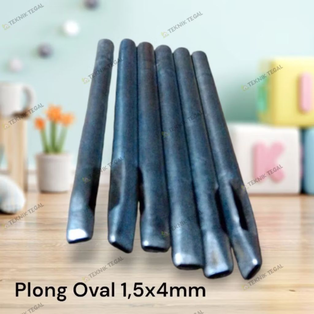 Plong Pembolong Bahan Kulit Hollow Punch  Type Oval Ukuran 1,5 x 4 mm