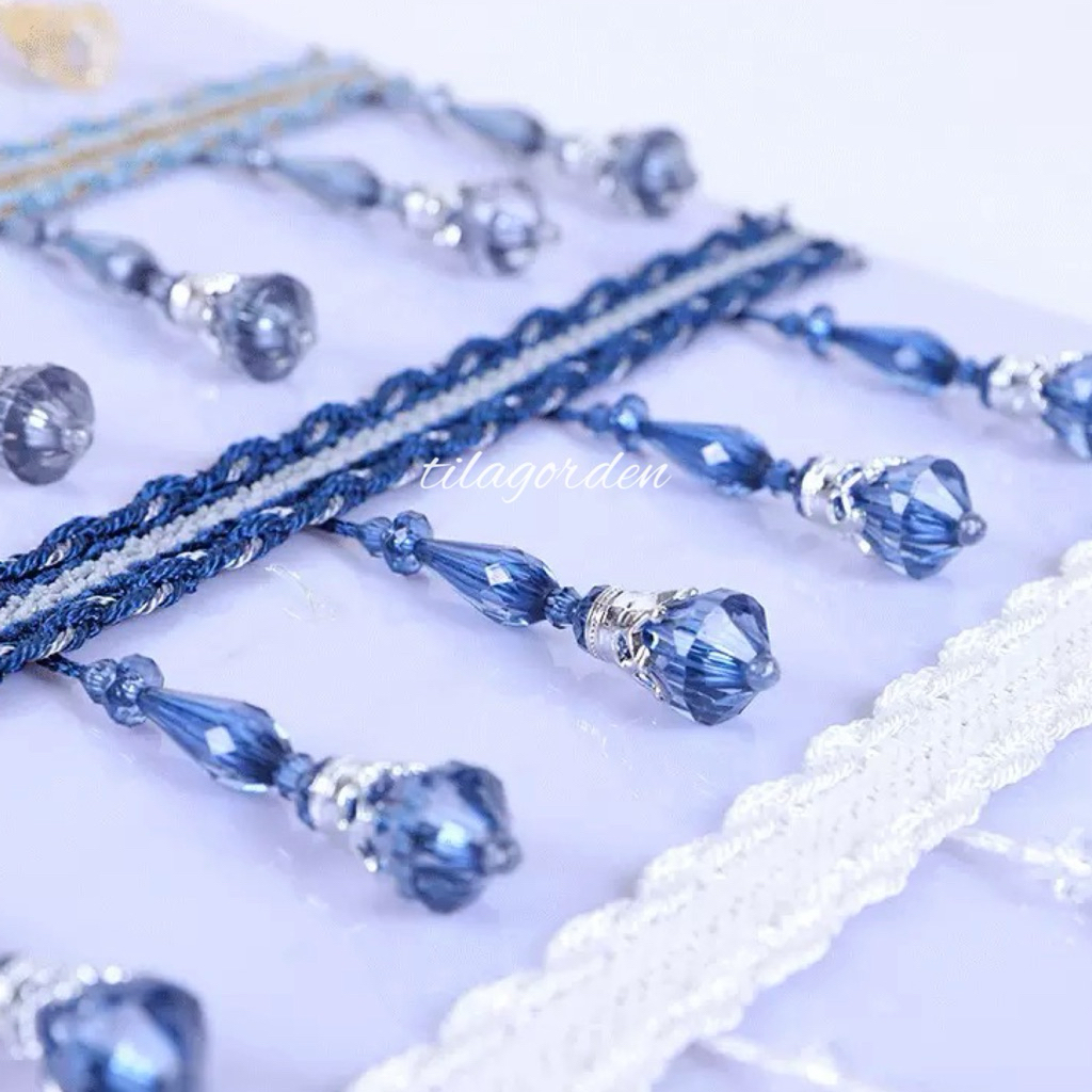 RENDA GORDEN CRYSTAL MEWAH (±11 meter) Kualitas Import Grade A