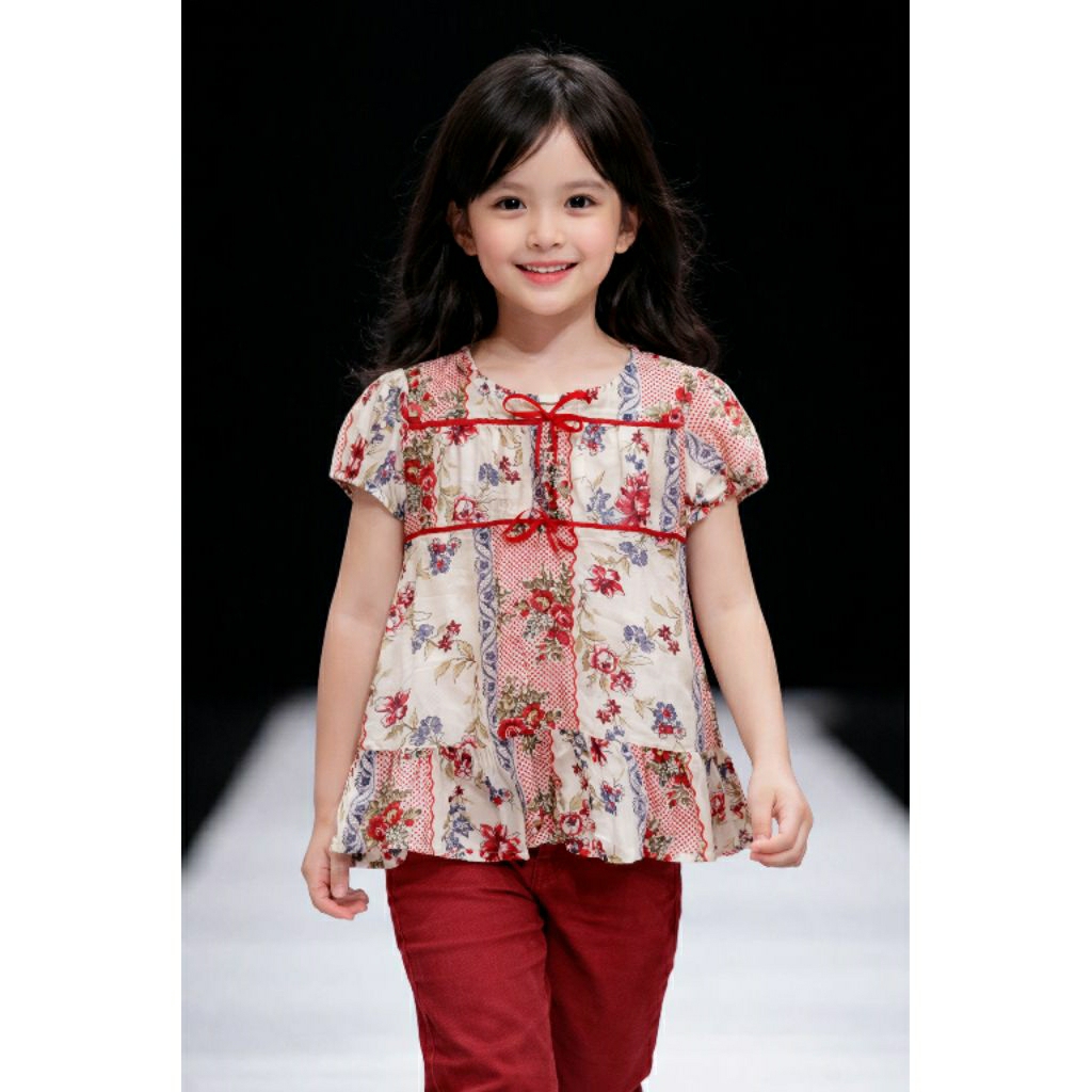 Blouse ZR Girls Preloved Blouse Zara Anak Perempuan Summer Flower