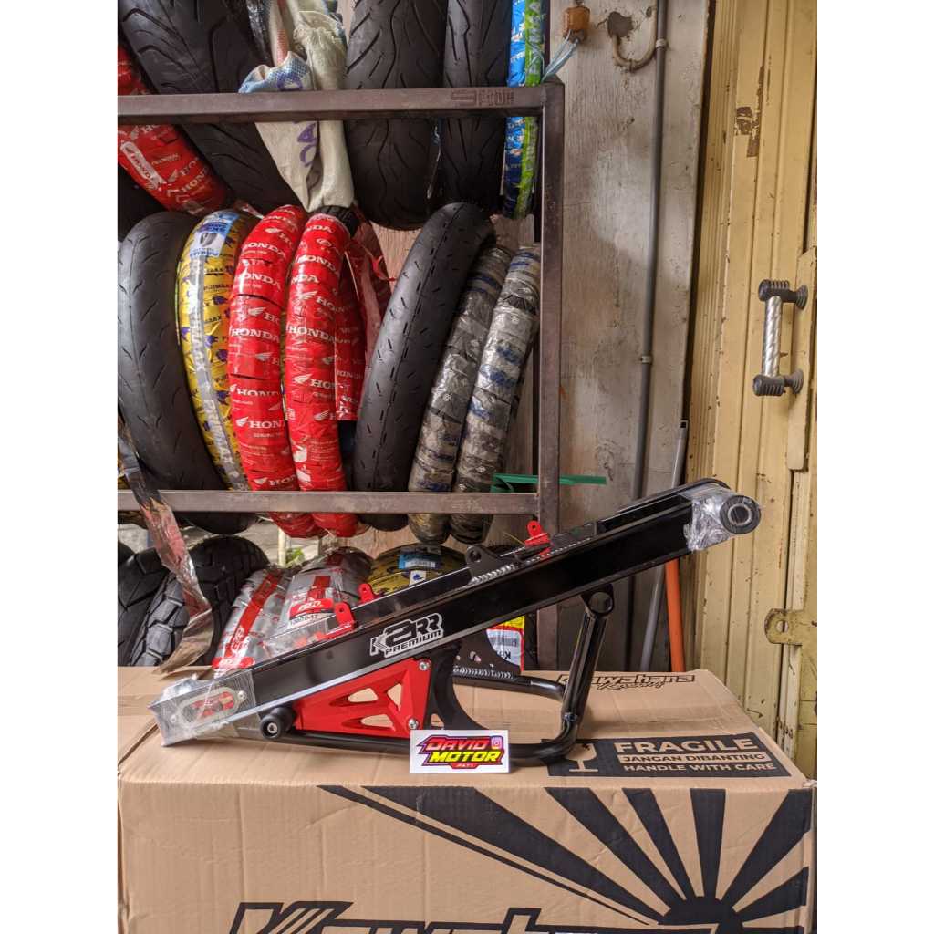 SWING ARM SWINGARM K2R K2RR KAWAHARA RACING HITAM MERAH NINJA R SS ORIGINAL K2R