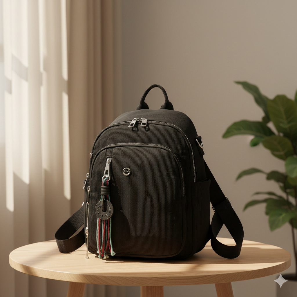 [POPPY] SIGHMON - Tas 3in1 Ransel, Selempang, Jinjing FREE GANTUNGAN