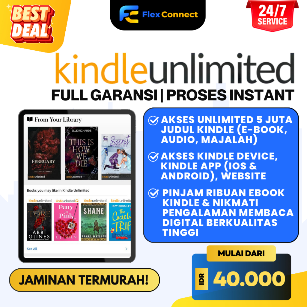 KINDLE UNLIMITED PRIVATE | PROSES CEPAT | FULL GARANSI