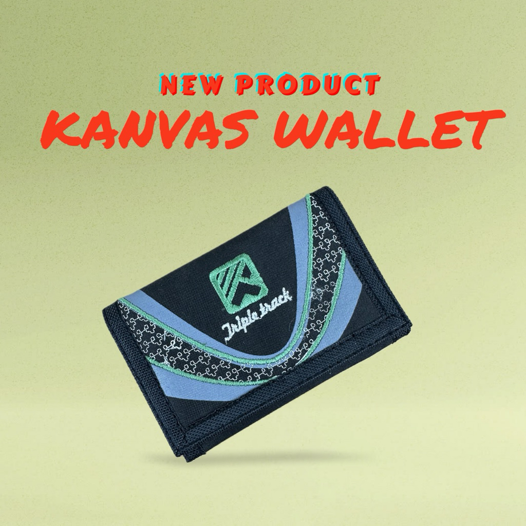 DOMPET PRIA LIPAT 3 KAIN KANVAS DOMPET PRIA LIPAT 3 ADA GANTUNGAN UNTUK RANTAI DOMPET COWOK GAUL MUR