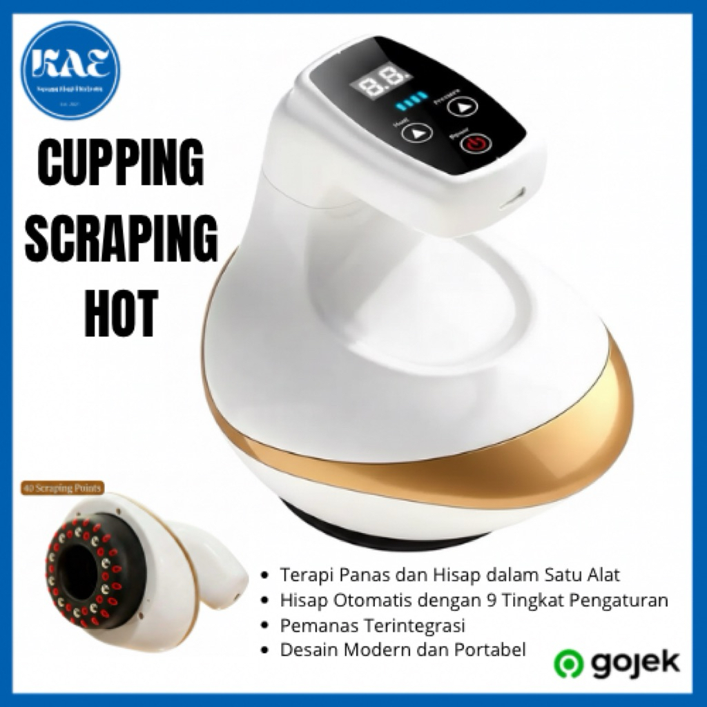 Alat Terapi Bekam Listrik Pijat Panas Elektrik Mengatasi Masuk Angin Kerokan Tubuh Praktis Portabel