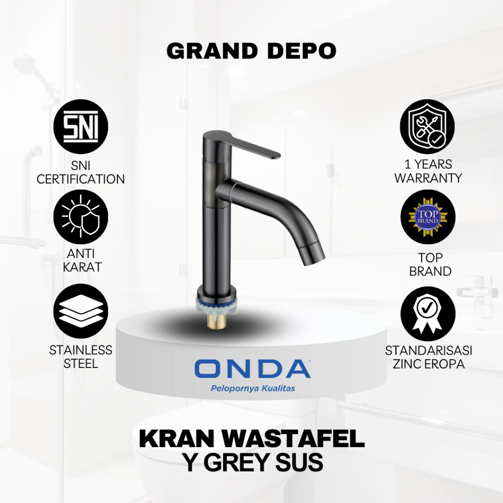 Onda Kran Wastafel Y SUS GREY Onda / Kran Wastafel