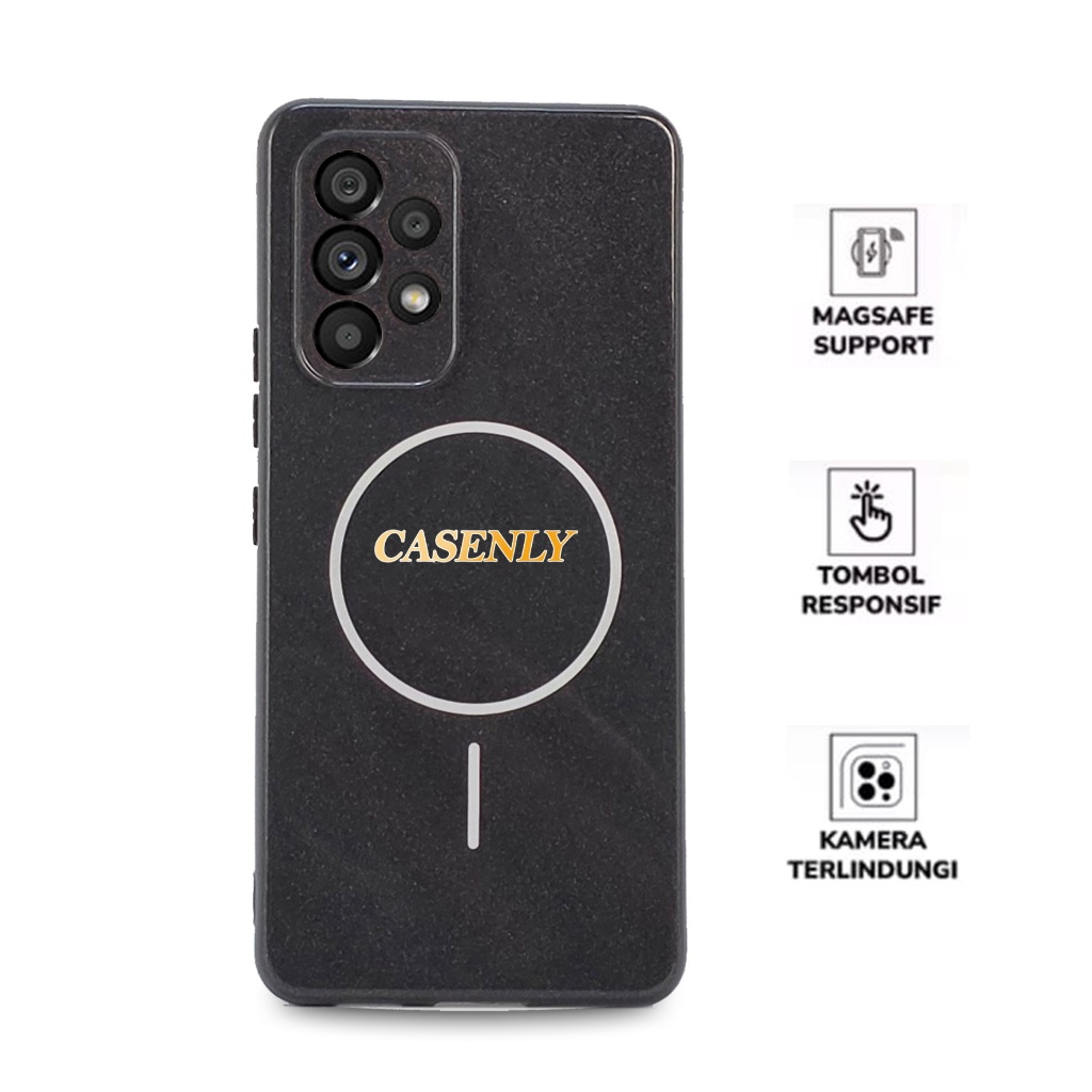Casenly Case Magsafe Black Glitter Magnetic Wireless Case for Samsung A53 5G Samsung A54 5G Samsung 
