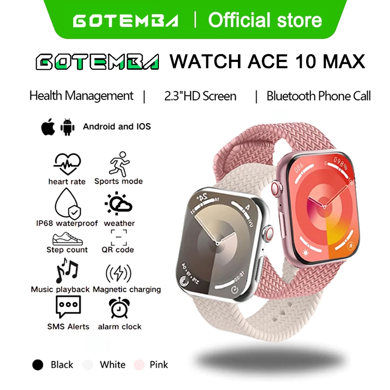 [PROMO SPECIAL] Original GOTEMBA Smartwatch Watch10 ACE Max 2.2inch Layar Sentuh 45Mm Layar Penuh Ja
