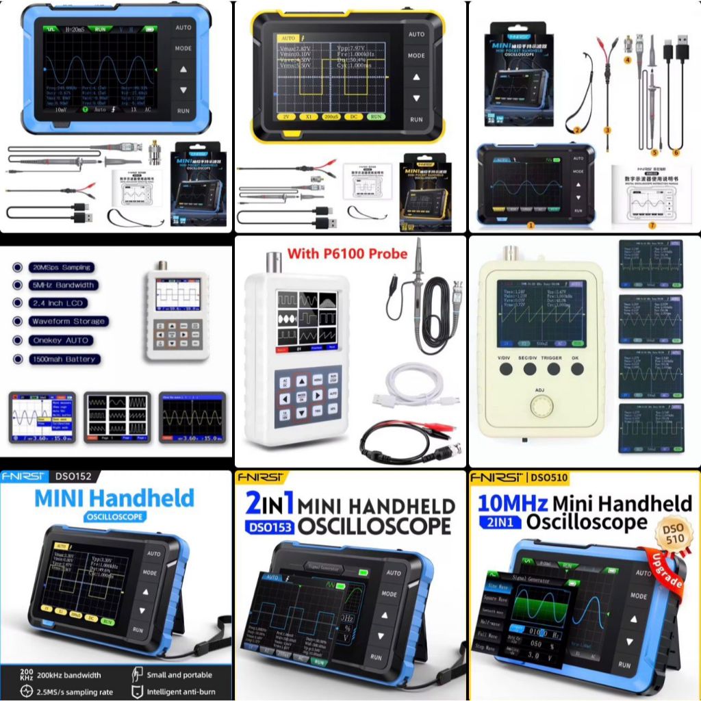 Fnirsi Dso-150 Dso-Pro Dso-152 Dso-153 Dso-510 Digital Portable Oscilloscope Signal Generator 2 In 1