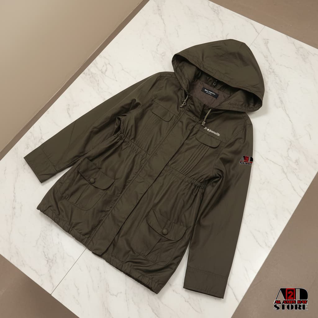 Pom Ponette Long Parka Jacket Anak