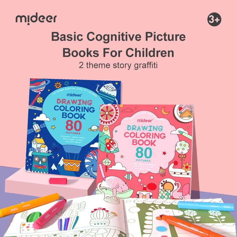 Mideer Art Coloring Drawing Colouring Book Buku Mewarnai / Warna Edukasi Anak Anak Laki Laki Perempu