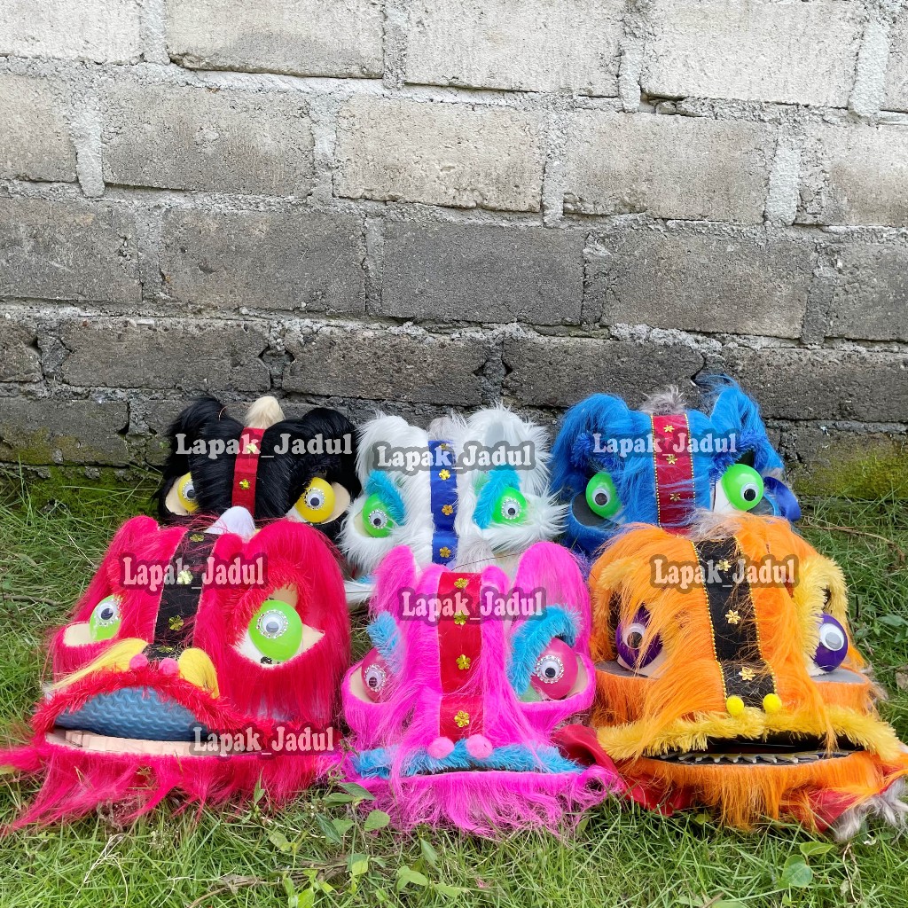 Lapak Jadul Barongsai Topeng Mainan Anak Anak Mata Menyala Lampu Kedip Kedip