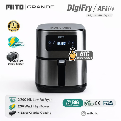 Air Fryer Mito AF 10 Jumbo 6 Liter Digital Airfryer Mito Grande AF-10 Air Fryer Mito Besar AF10