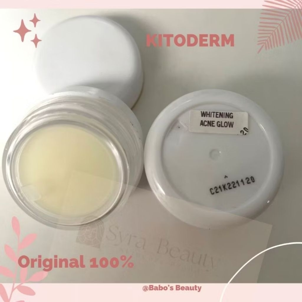 KITODERM Whitening Acne Glow  cream malam Acne/ORIGINAL