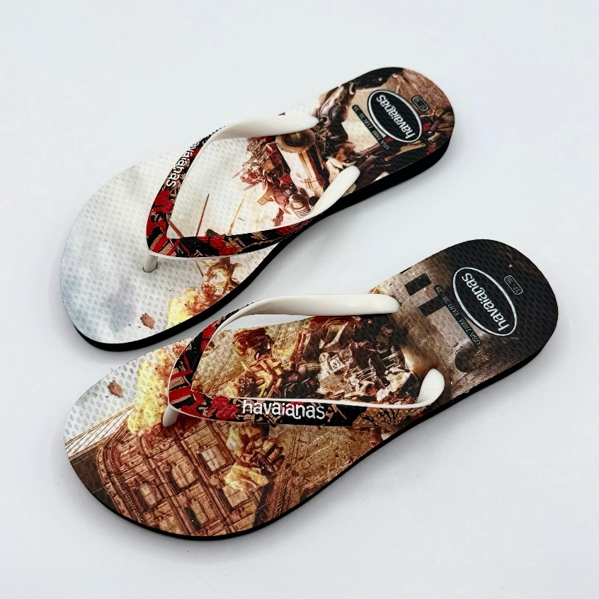 Sandal Jepit Wanita Transformers Hawaii / Karet Datar Anti Slip Tahan Lama, Lembut, Nyaman, Tidak Me