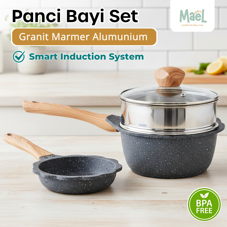 Panci MPASI Full Set Granite Die Cast Baby Food Maker MPASI Peralatan Bayi Panci MPASI Bayi Set